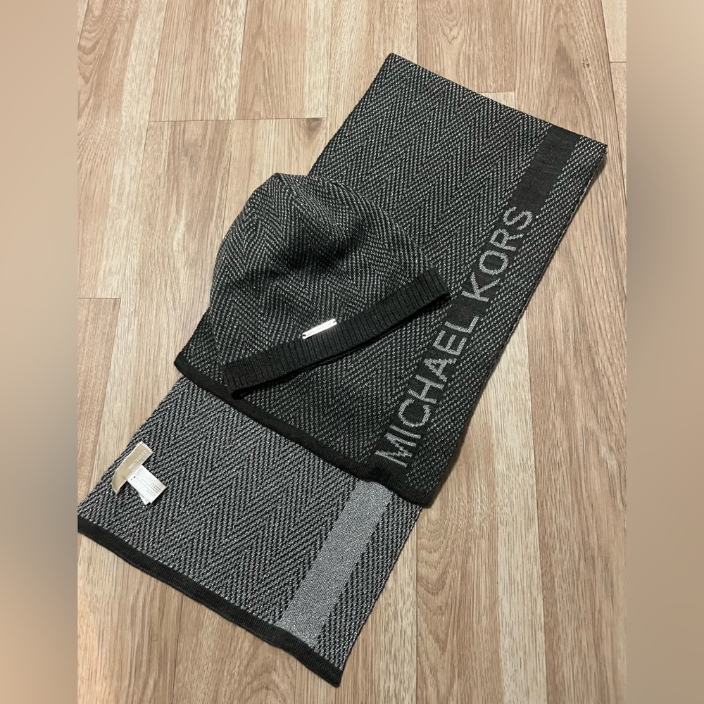 Micheal kors scarf and hat set.